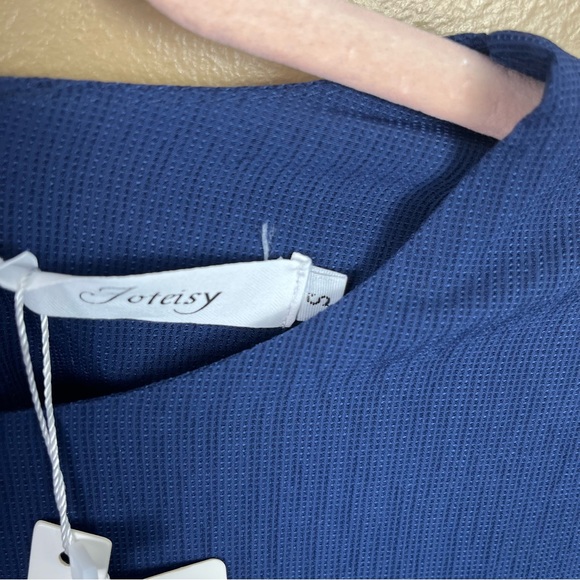 NEW Navy Blue Ruffle Dress Women's Small - Picture 4 of 15